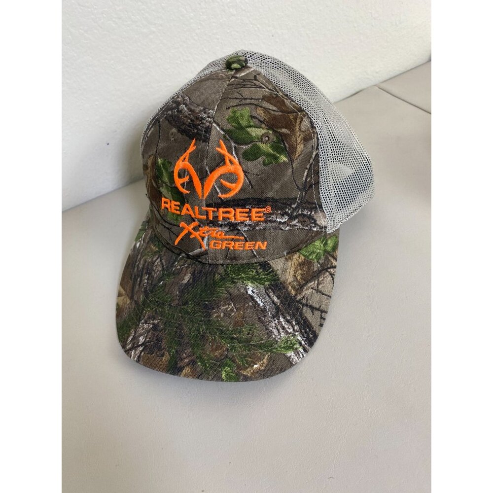 Realtree Edge Camo Hat Mesh Back Orange Logo Design One size Outdoor Hunting
